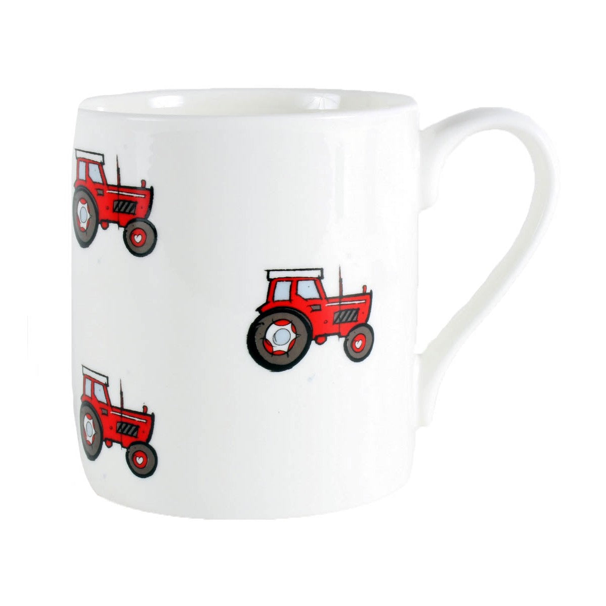 Red Tractor Fine Bone China Mug - Leonard Silver - illustration detail