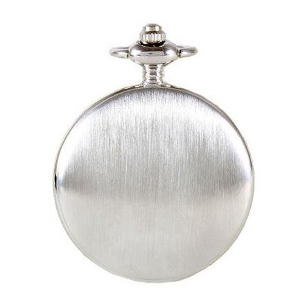 Silver Brushed Quartz Pocket Watch - Leonard Silver