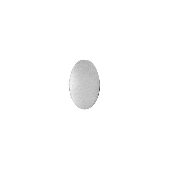 Plain Oval Sterling Silver Tie Tac - Leonard Silver - front