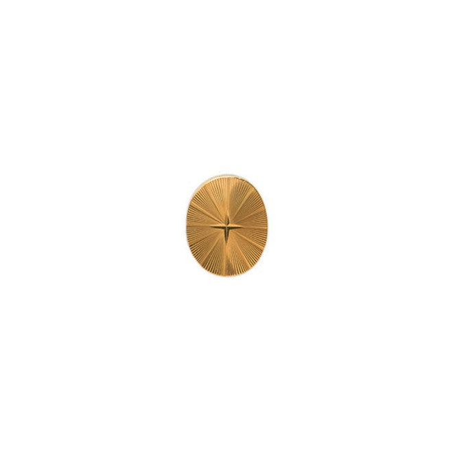 Oval Diamond Cut Gold Tone Tie Tac - Leonard Silver - front