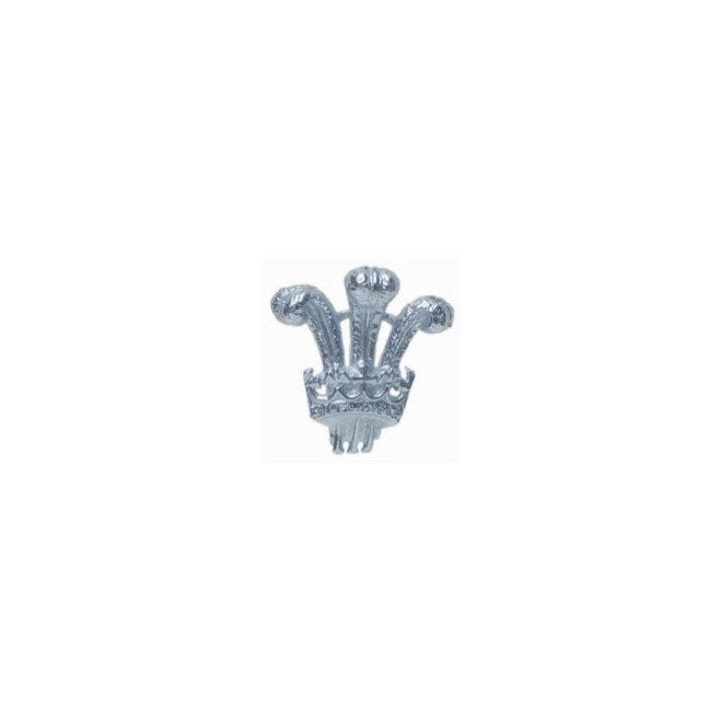 Prince Of Wales Feathers Silver Tie Tac - Leonard Silver - front