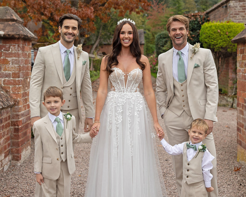 Stone Beige Wedding Suit - Leonard Silver Suits