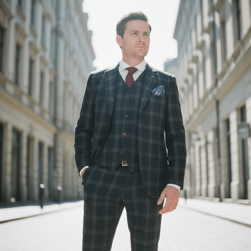 Tartan Check Suit - Gibson London Sale