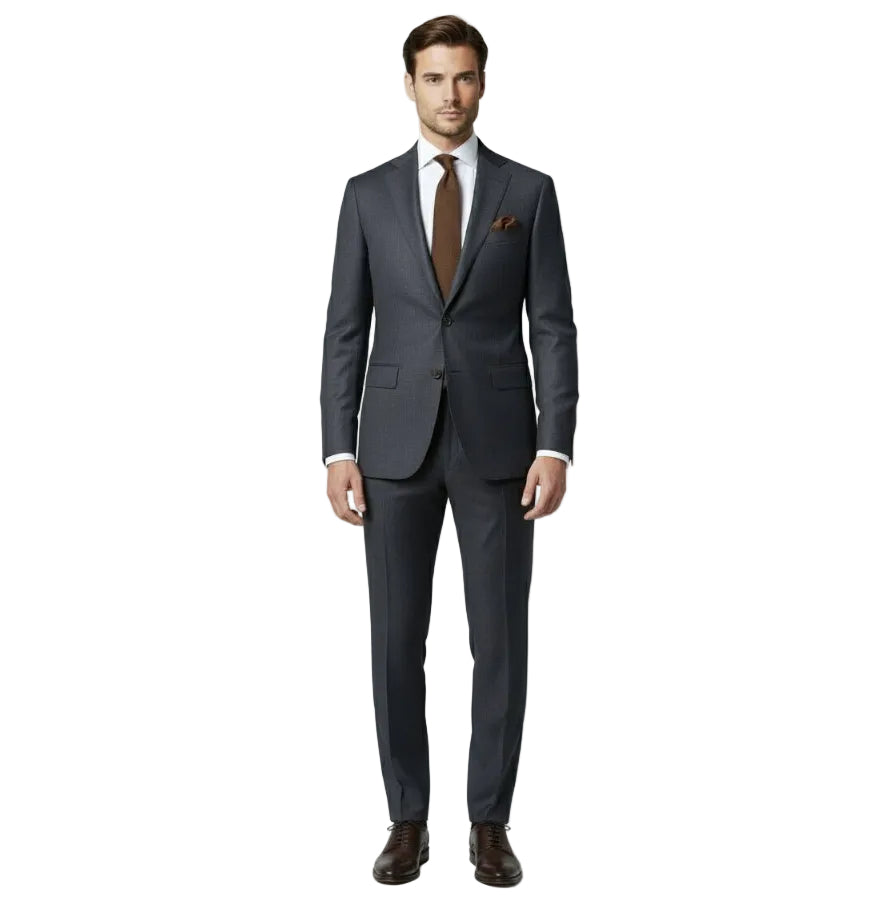 Vitale Barberis Super 110's 2 Piece Charcoal Suit - Cavaliere Suits