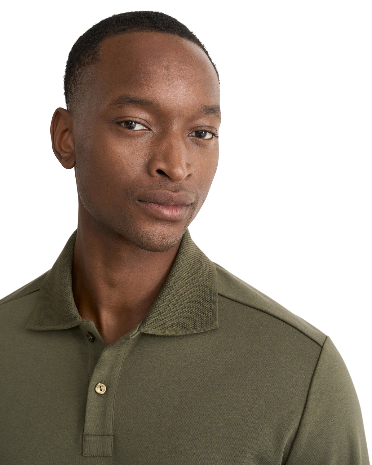 Dark Green Cotton Interlock Polo Shirt - Eton