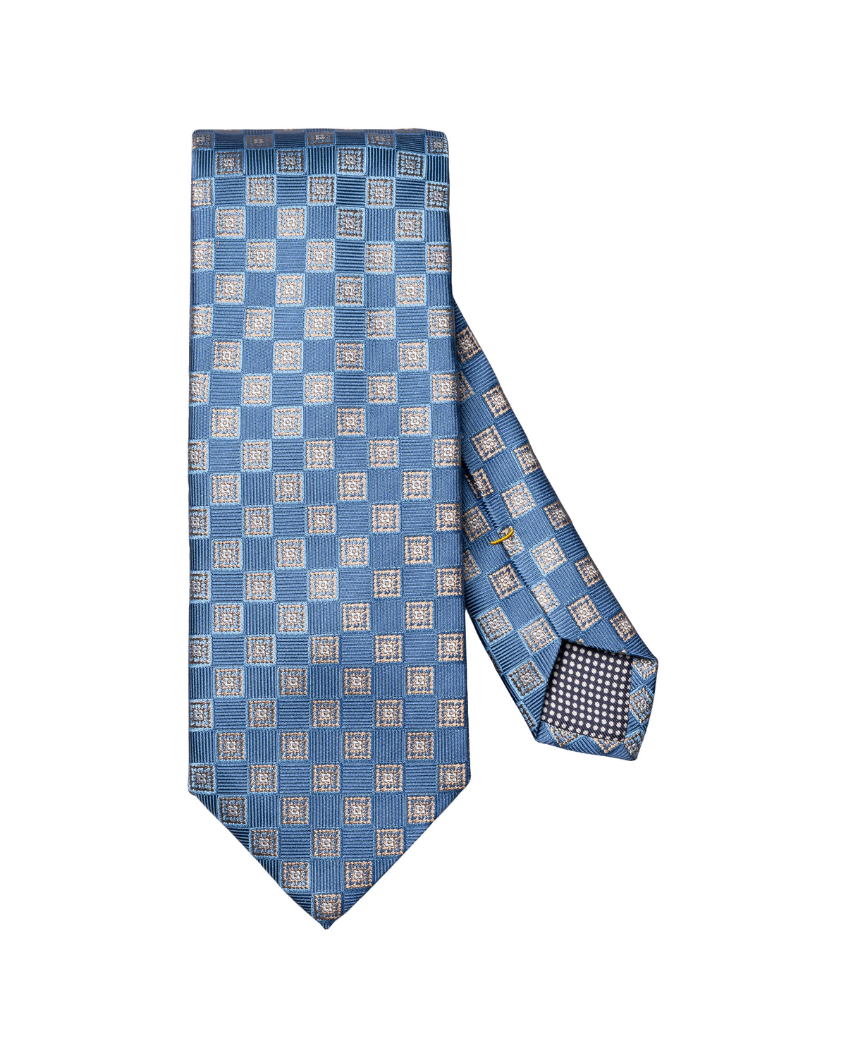 Medallion Woven Silk Tie Mid Blue - Eton