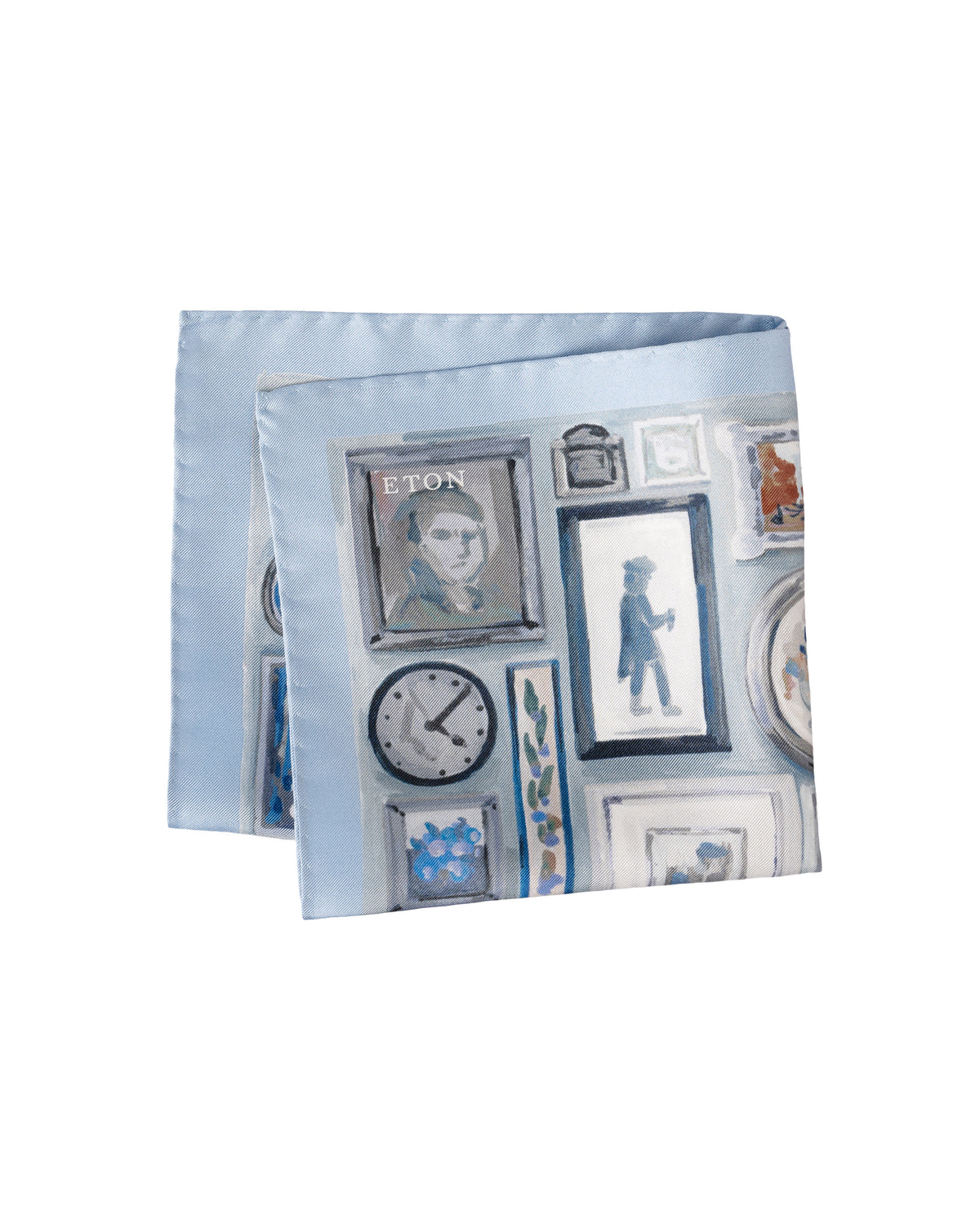 Portrait Silk Twill Pocket Square - Eton