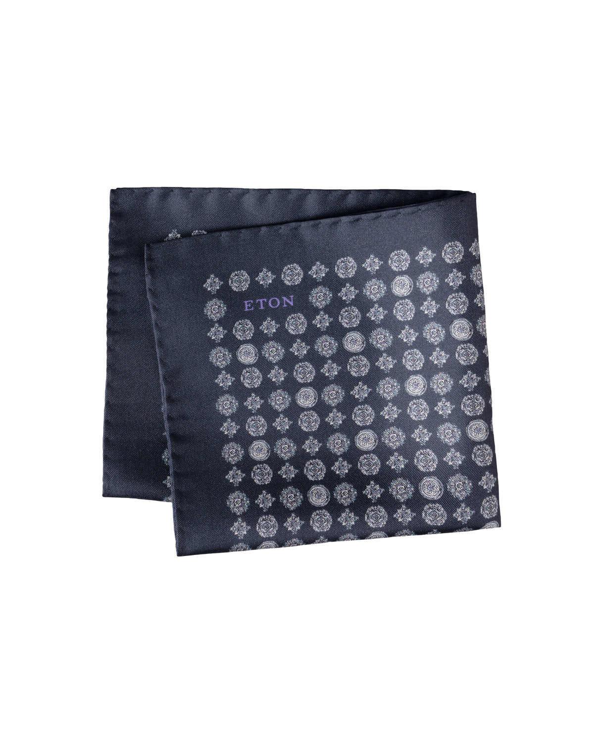 Medallion Silk Twill Pocket Square - Eton