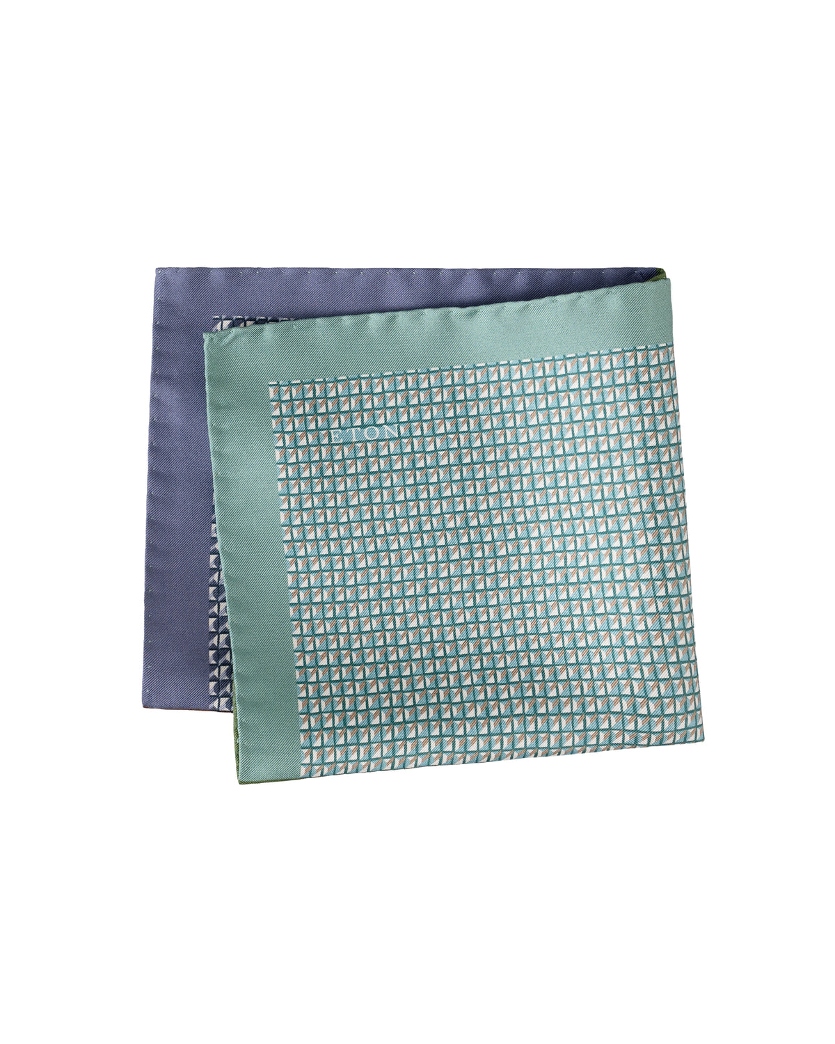 Geometric Four Side Twill Pocket Square - Eton
