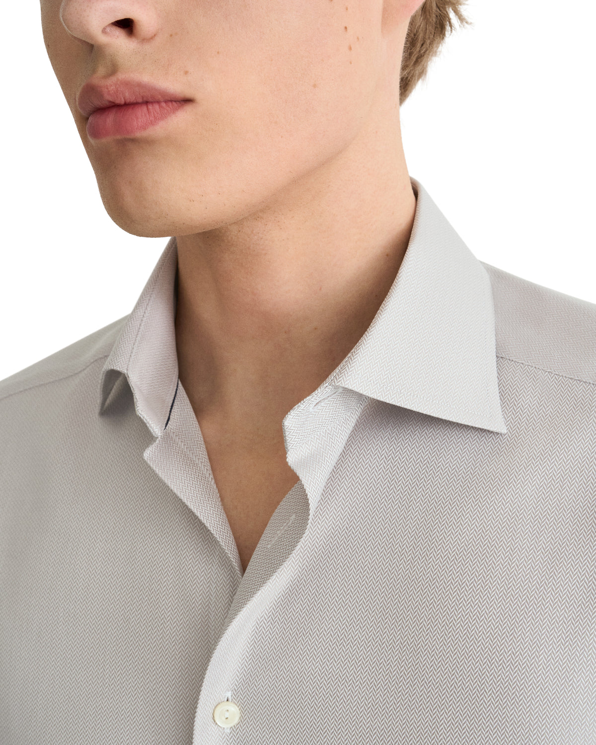 Herringbone Signature Twill Shirt Stone
