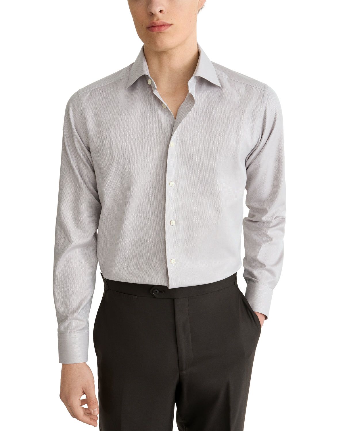 Herringbone Signature Twill Shirt Stone