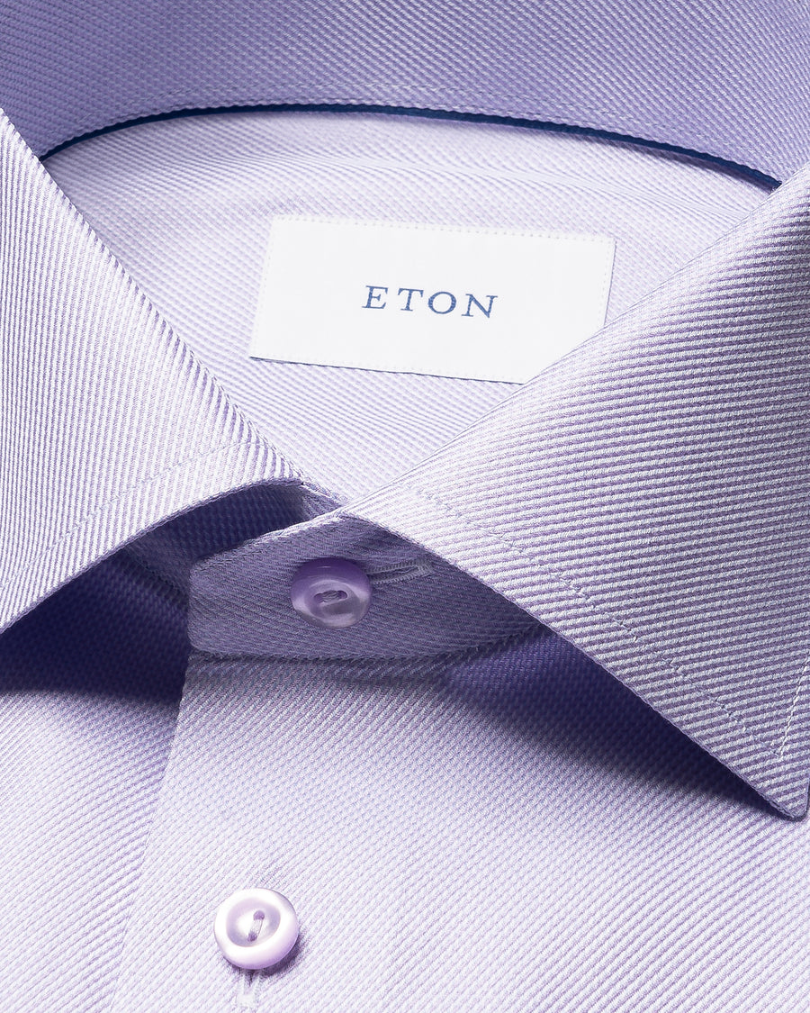 Semi Solid Effect Shirt Lilac - Eton