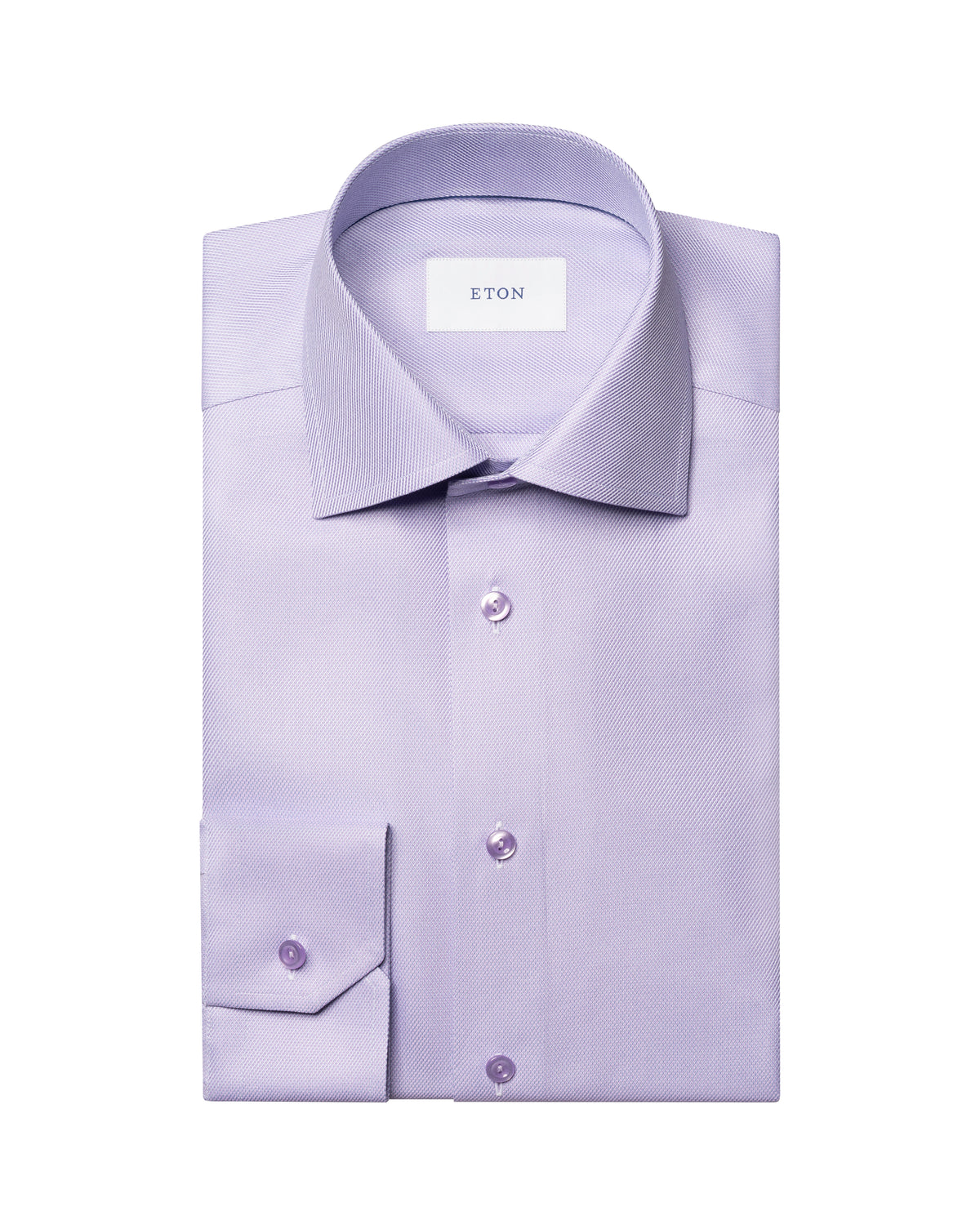 Semi Solid Effect Shirt Lilac - Eton