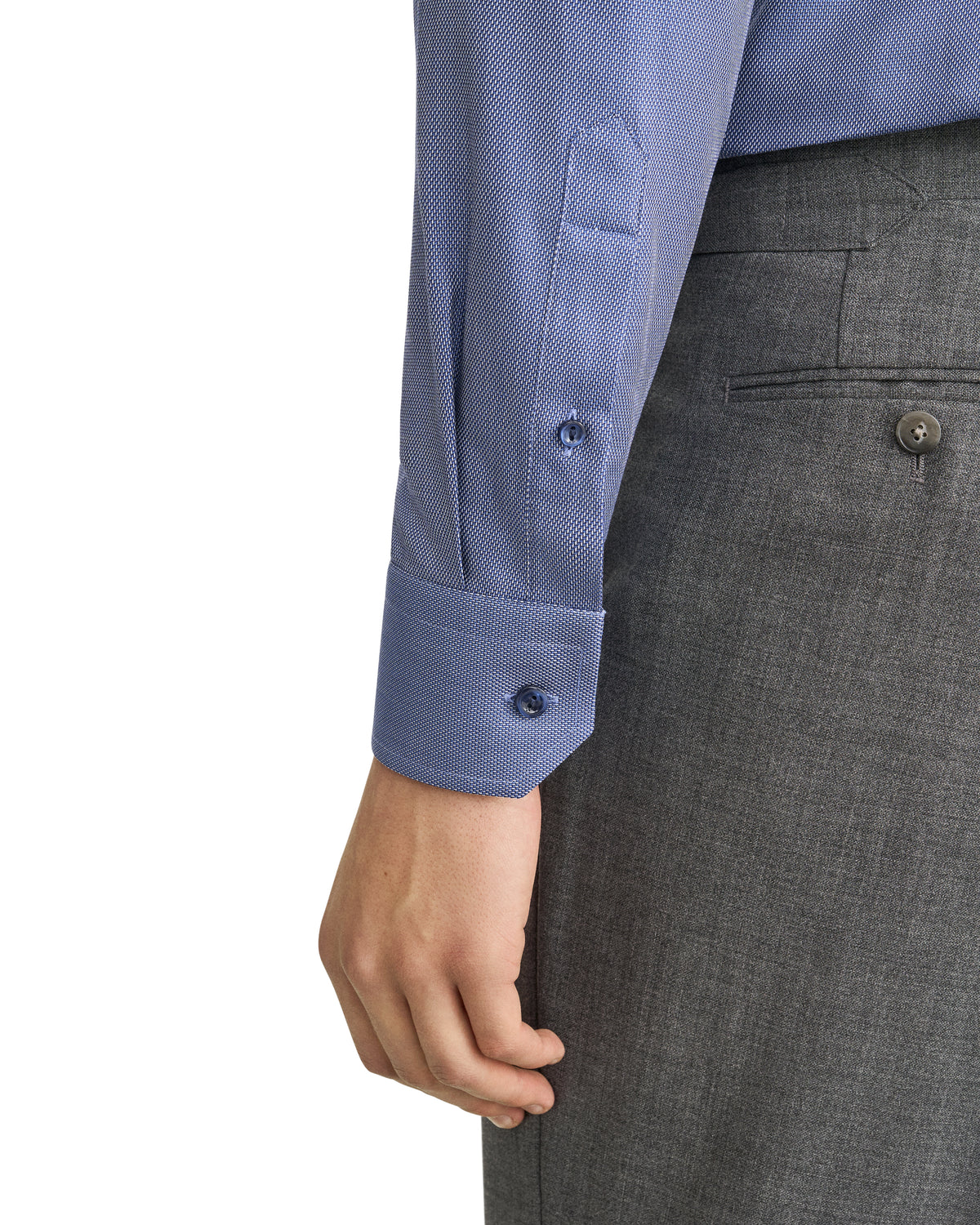 Semi Solid Effect Shirt Navy - Eton