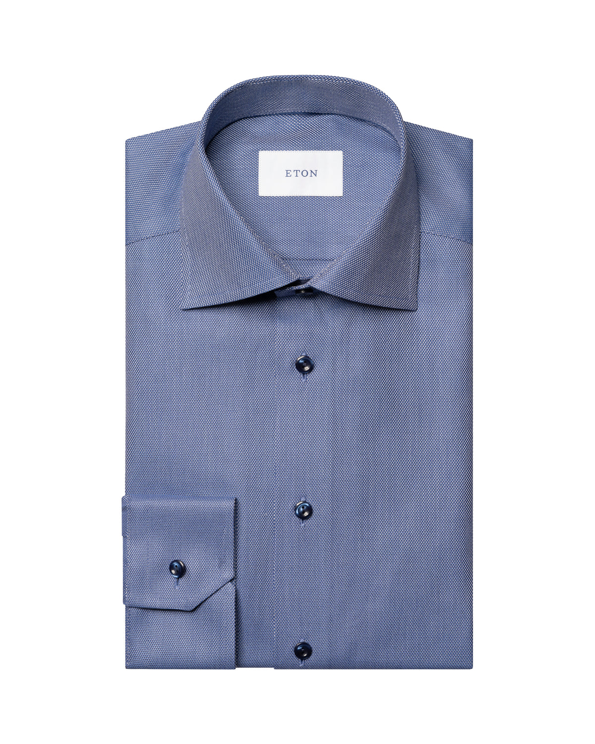 Semi Solid Effect Shirt Navy - Eton