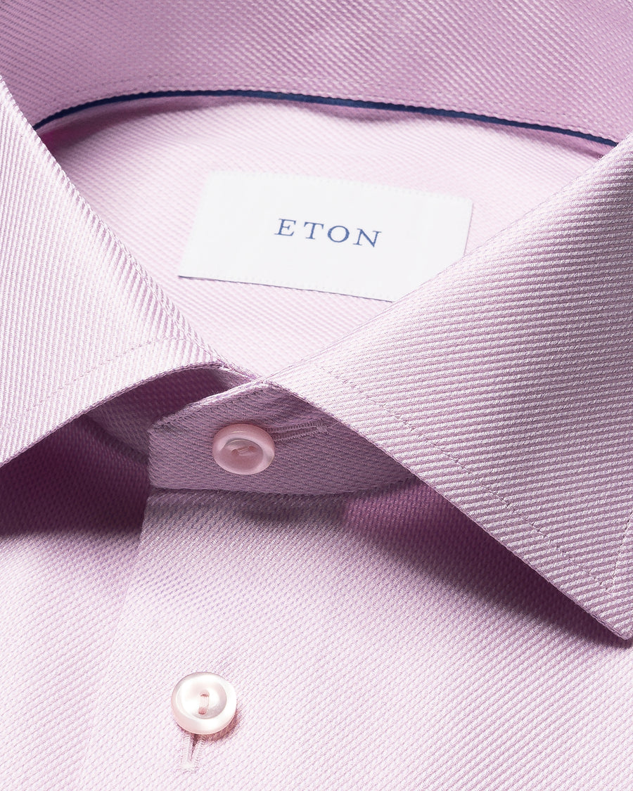 Semi Solid Effect Shirt Pink - Eton