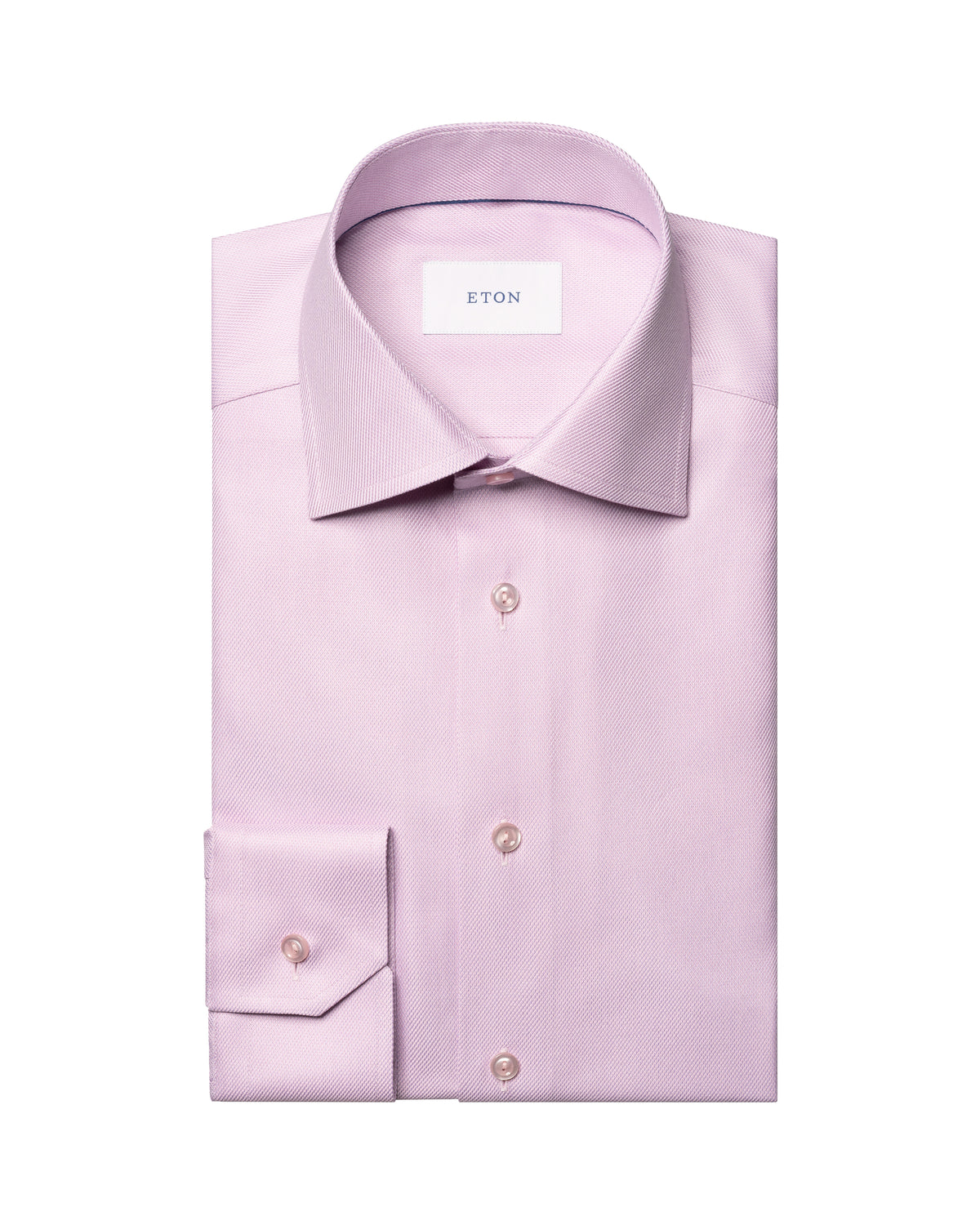 Semi Solid Effect Shirt Pink - Eton