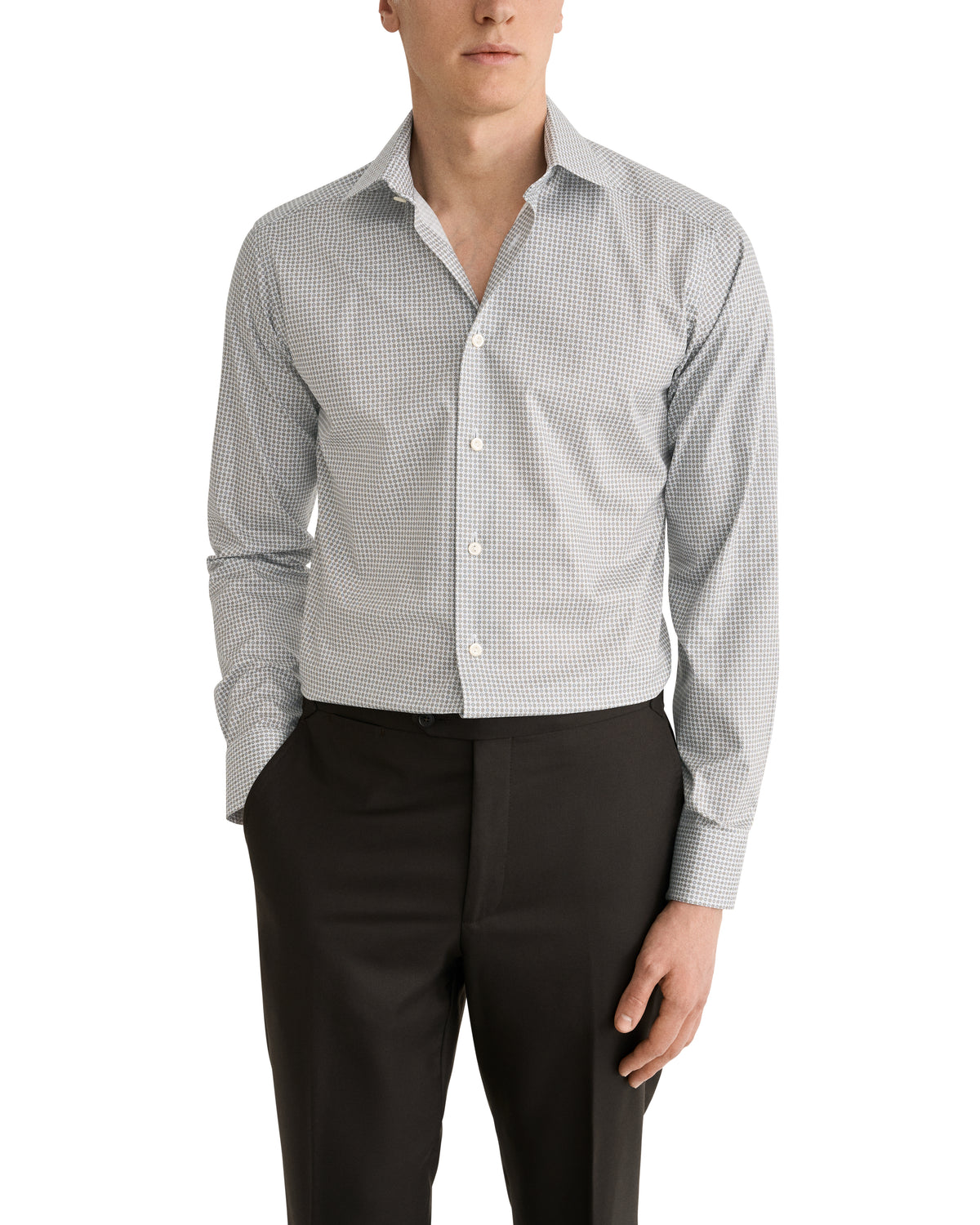Eton Micro Print Signature Twill Shirt