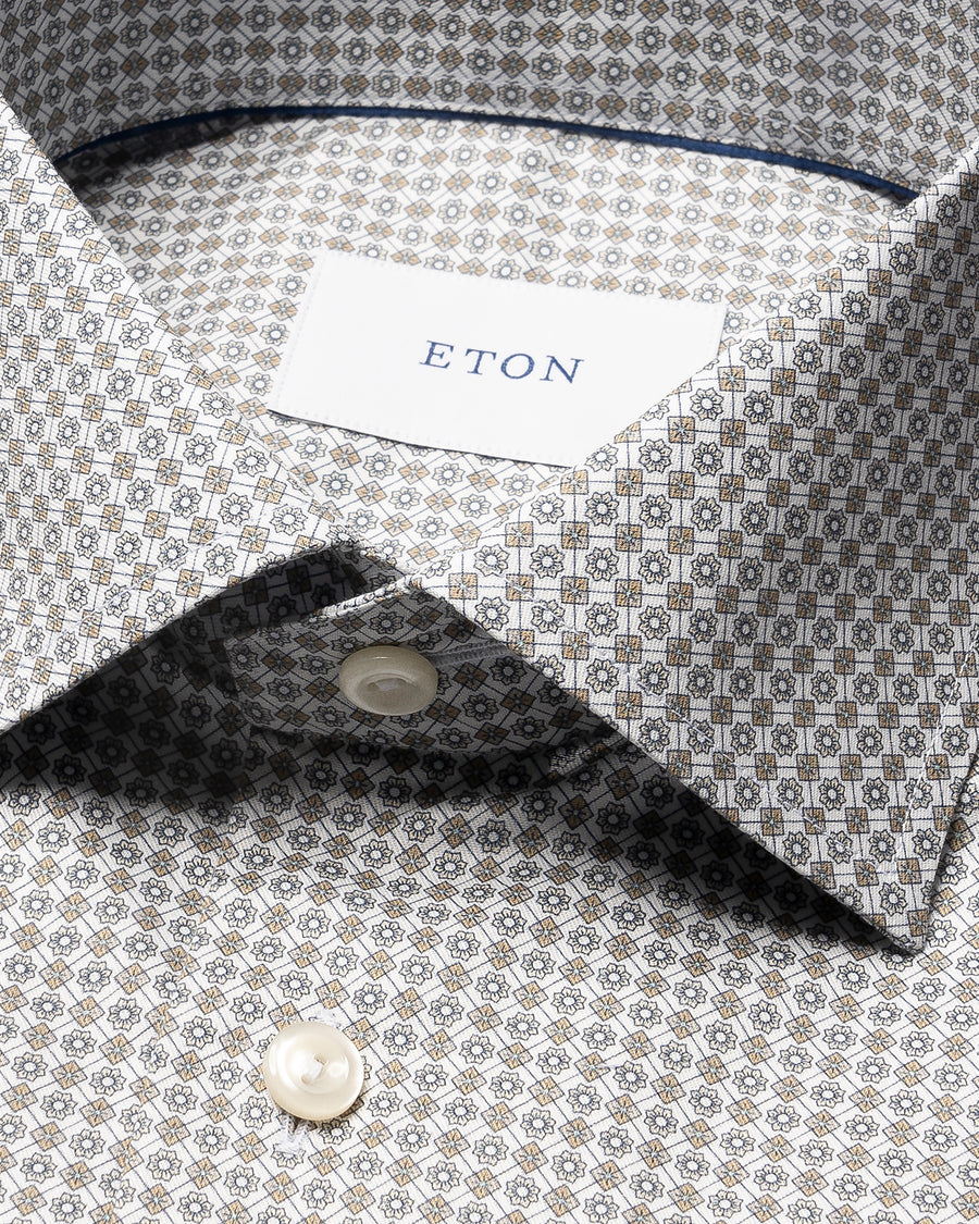 Eton Micro Print Signature Twill Shirt