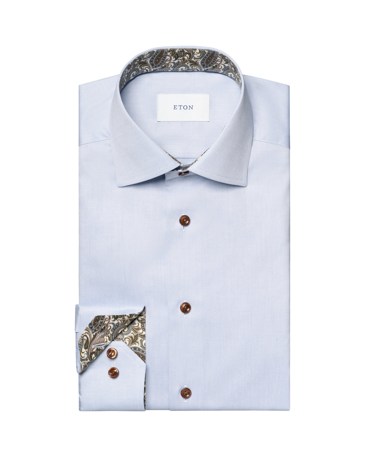 Paisley Effect Signature Twill Shirt - Eton