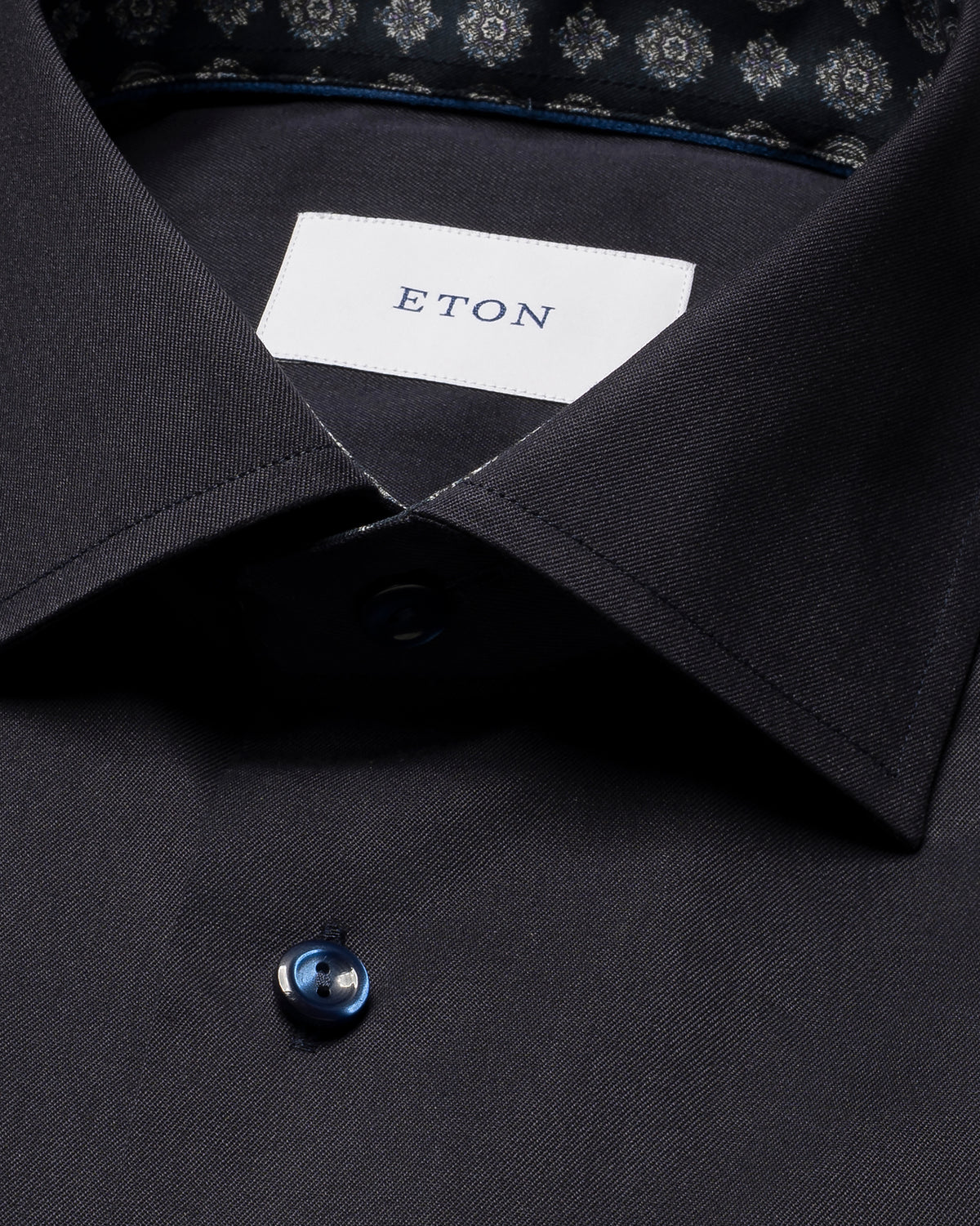 Geometric Effect Signature Twill Shirt - Eton