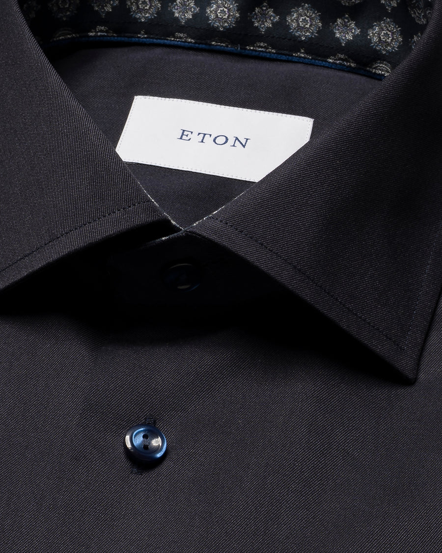 Geometric Effect Signature Twill Shirt - Eton