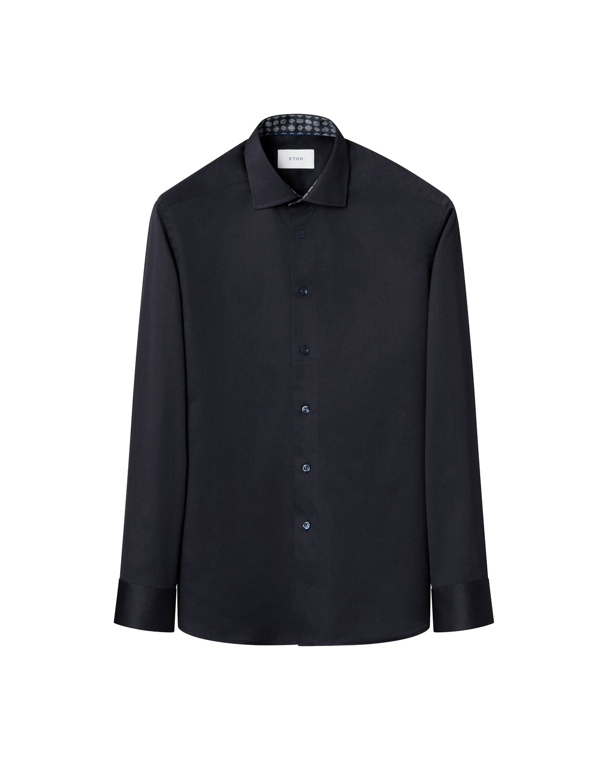 Geometric Effect Signature Twill Shirt - Eton