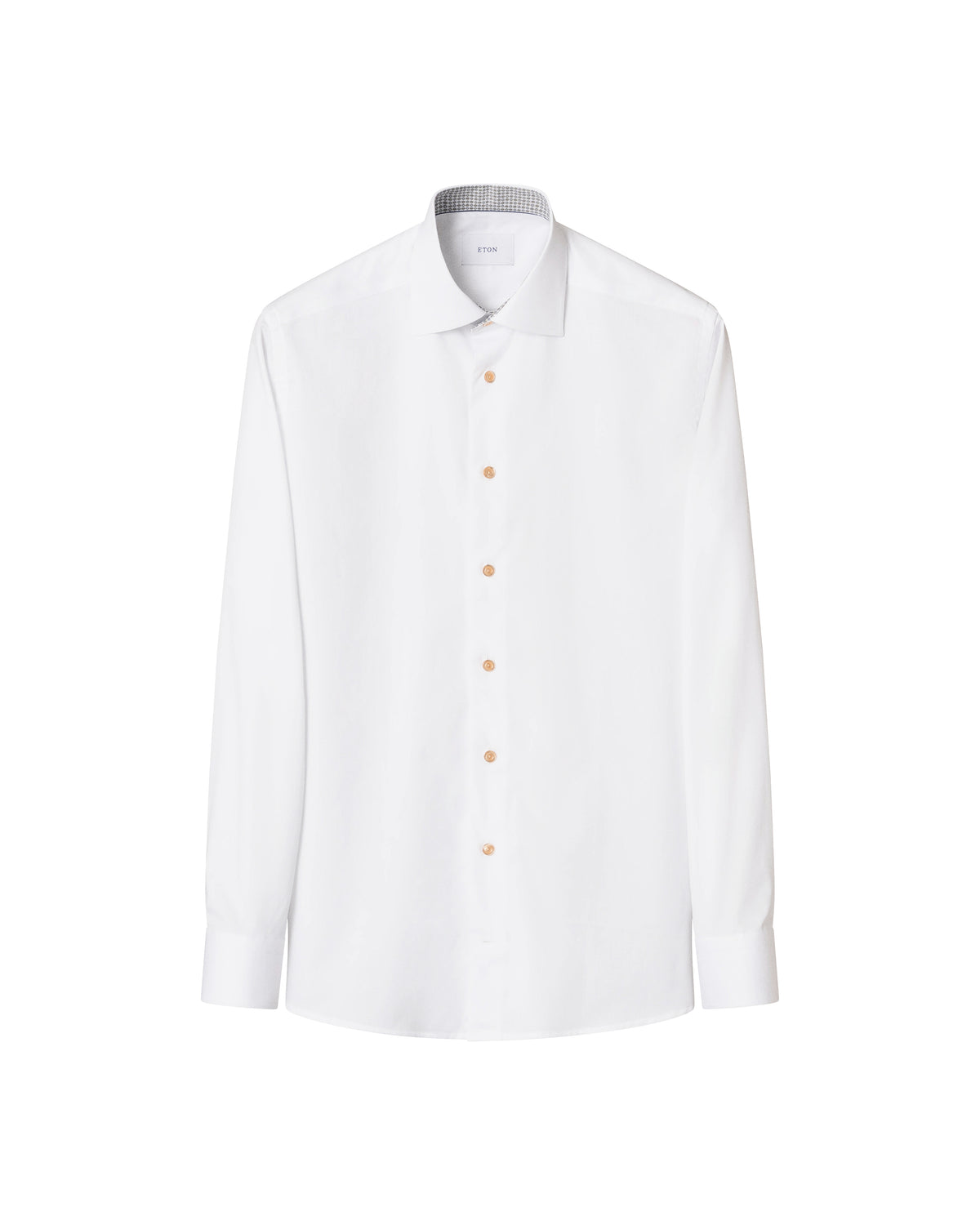Eton Geometric Effect Signature Twill Shirt White