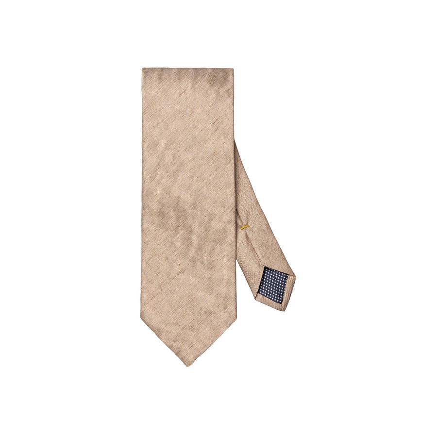 Woven Silk and Linen Tie Stone - Eton Shirts Neck Ties