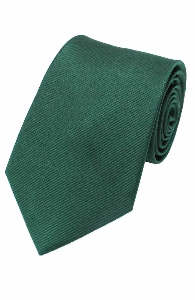 Woven Silk Tie Green - Leonard Silver Neck Ties
