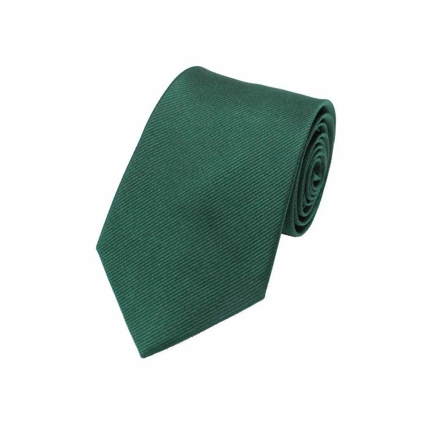 Woven Silk Tie Green - Leonard Silver Neck Ties