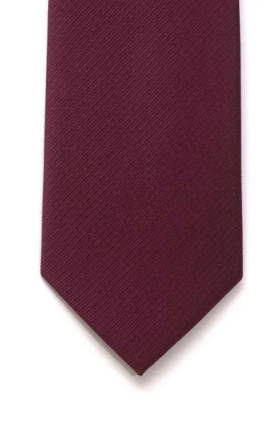Woven Silk Tie Wine - Leonard Silver Neck Ties