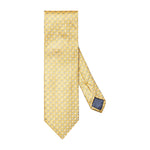 Yellow Silk Tie with Geometric Pattern - Eton Shirts
