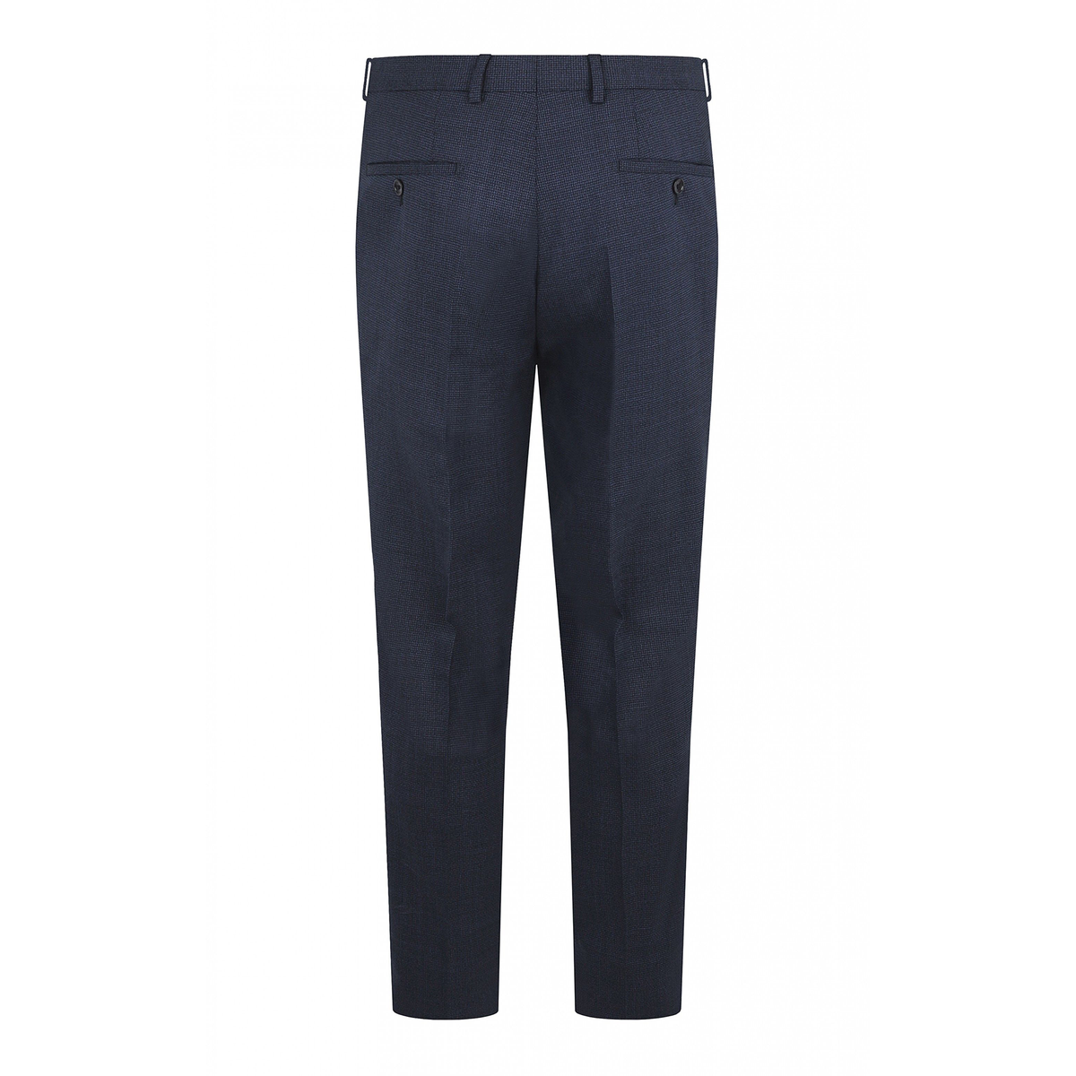 Zignone Blue Puppy Tooth Wool Trousers