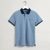 4-Colour Oxford Piqué Polo Shirt Silver Lake Blue - Gant