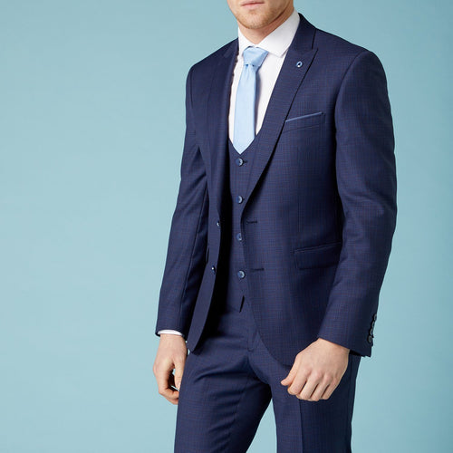 Abstract Micro Check Wool Suit - Remus Uomo