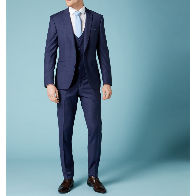 Abstract Micro Check Wool Suit - Remus Uomo