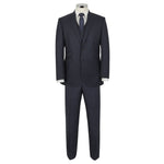 Alfred Brown 2 Piece Blue Wool Suit - The Label
