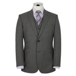 Alfred Brown Silver Grey 2 Piece Wool Suit - The Label