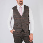 Arthur Grey Tweed Waistcoat - Leonard Silver