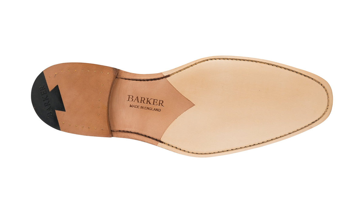 Barker McClean Brogue Rosewood Calf Navy Suede - Barker