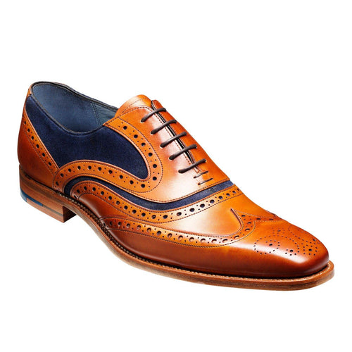 Barker McClean Brogue Tan Navy - Barker