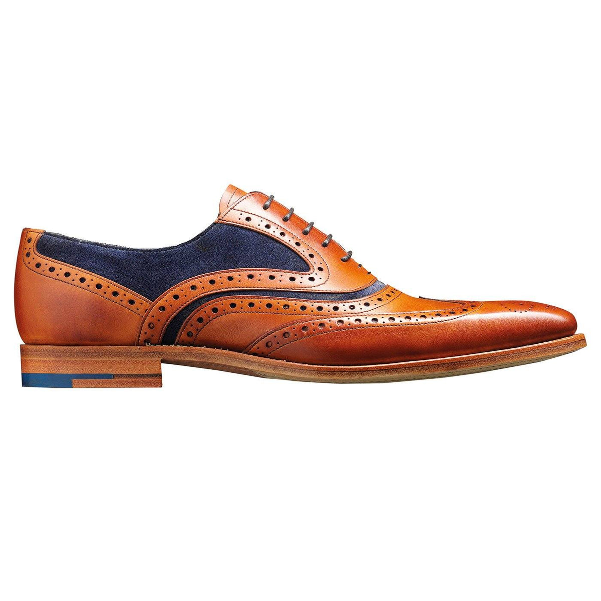 Barker McClean Brogue Tan Navy - Barker