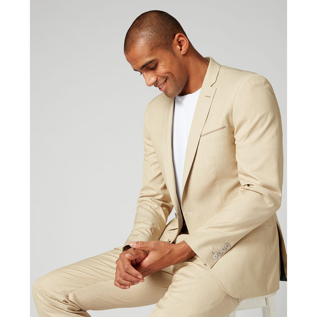 Beige Occasion Suit Remus Leonard Silver
