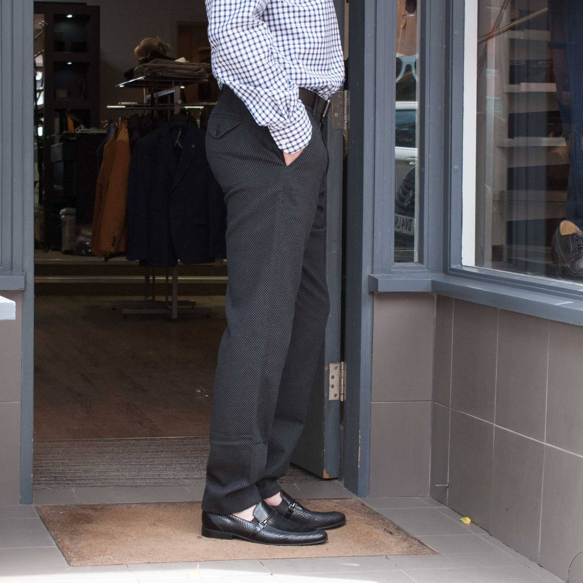 Birdseye Wool Trousers - John Victor