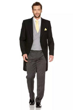 Black Herringbone Tailcoat Package - Leonard Silver