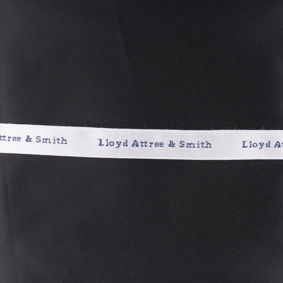 Black Satin Pocket Square - Leonard Silver