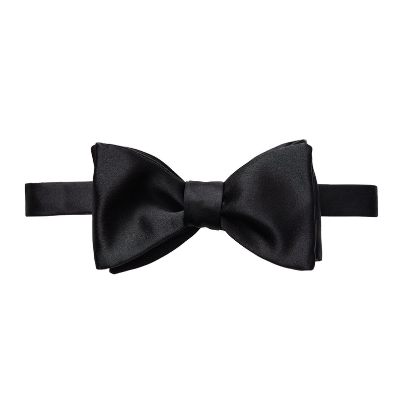 Black Silk Self Tie Bow - Eton Shirts