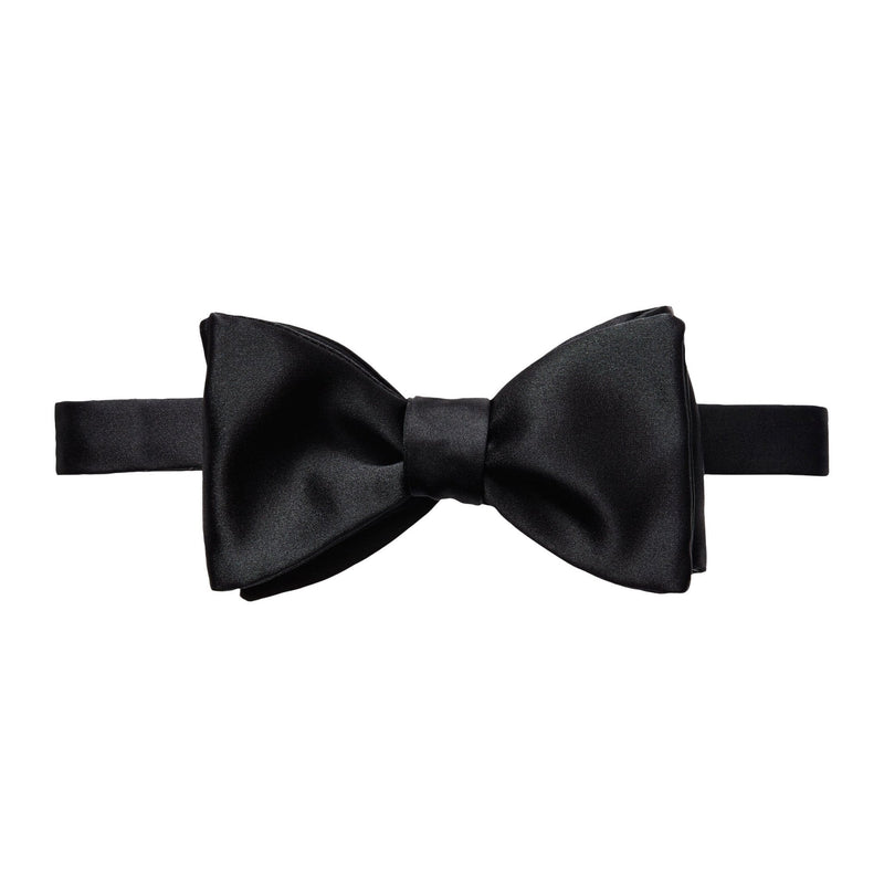 Black Silk Self Tie Bow - Eton Shirts