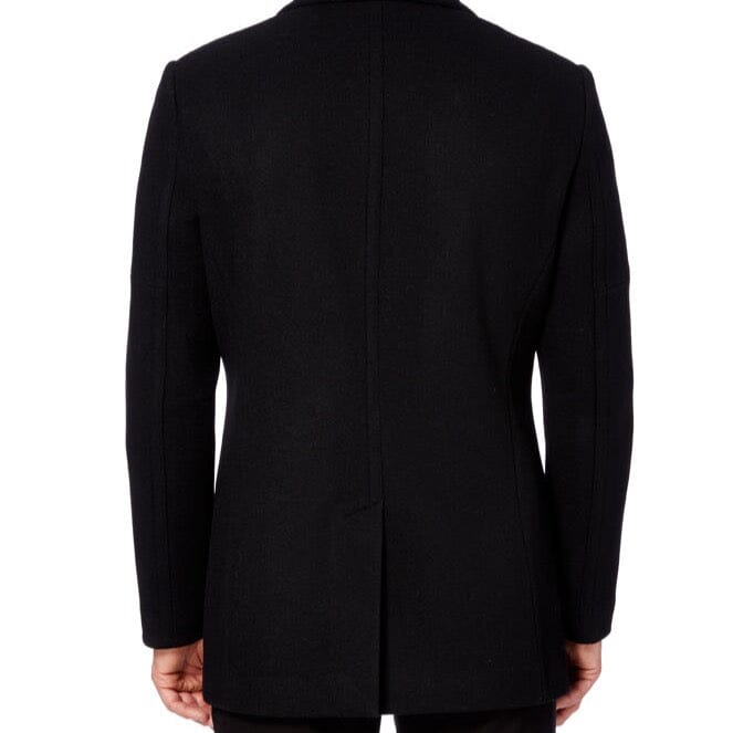 Black Wool Rich Overcoat - Remus Uomo